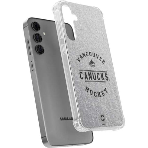 NHL Vancouver Canucks Black Text Galaxy S24 Plus Clear Case